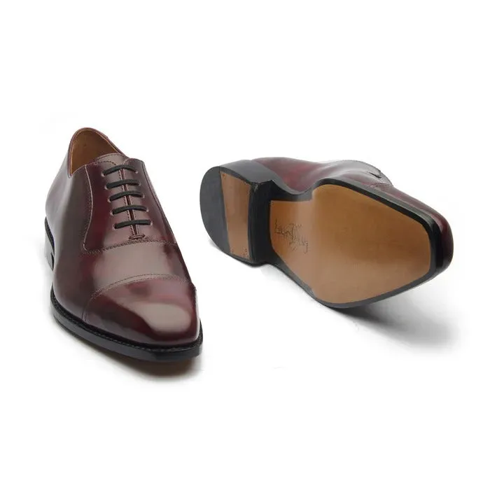 Adele-Adelaide Oxford - Burgundy Museum Calf | Hand Welted Contemporary Classics