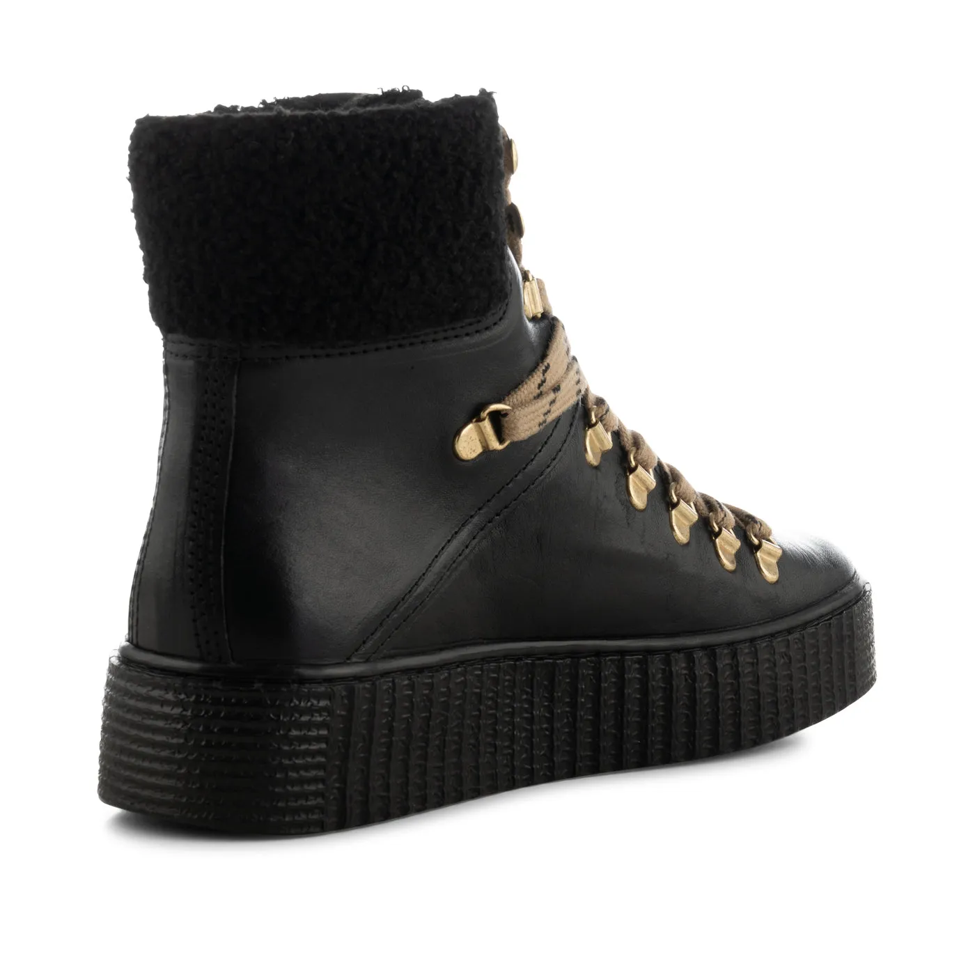 Agda boot leather warm - BLACK