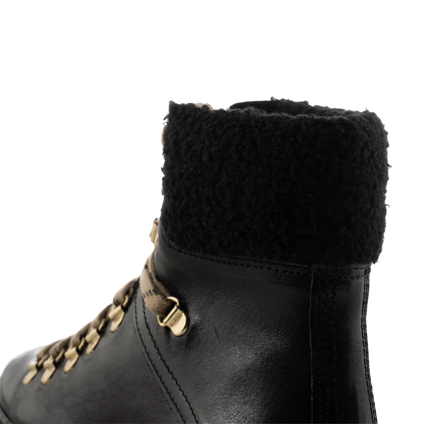 Agda boot leather warm - BLACK