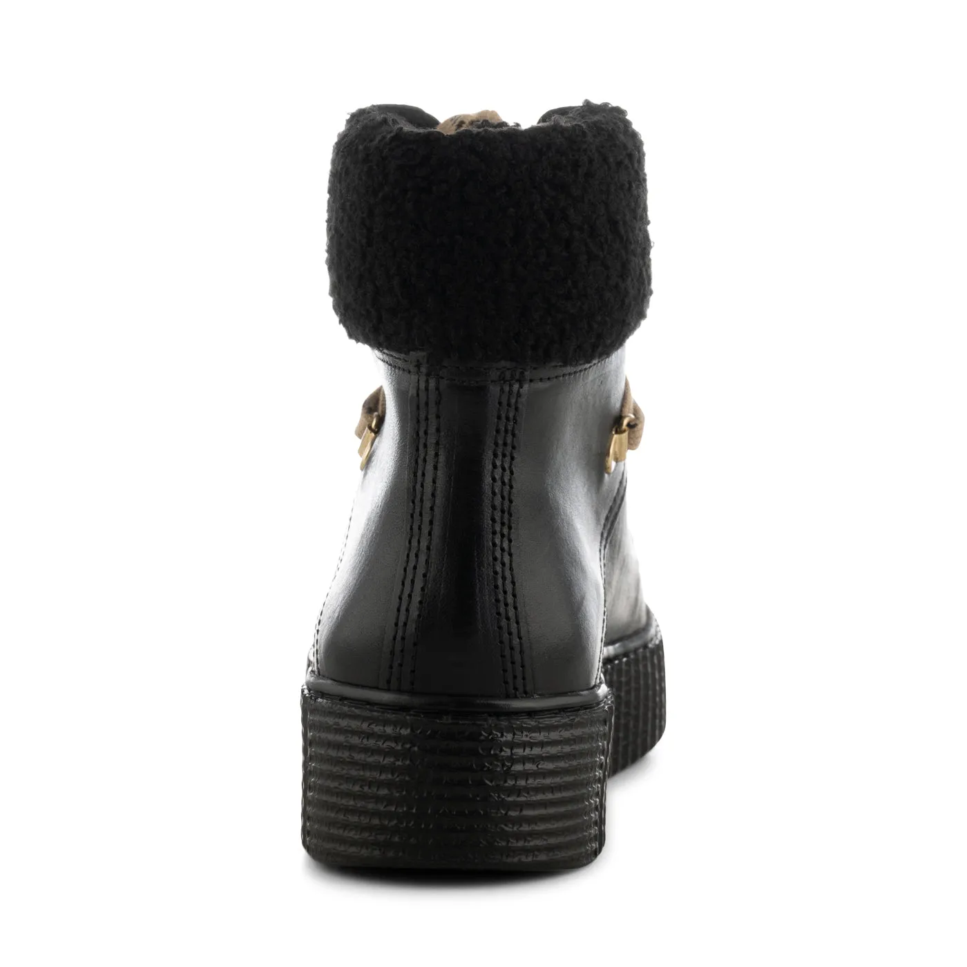 Agda boot leather warm - BLACK