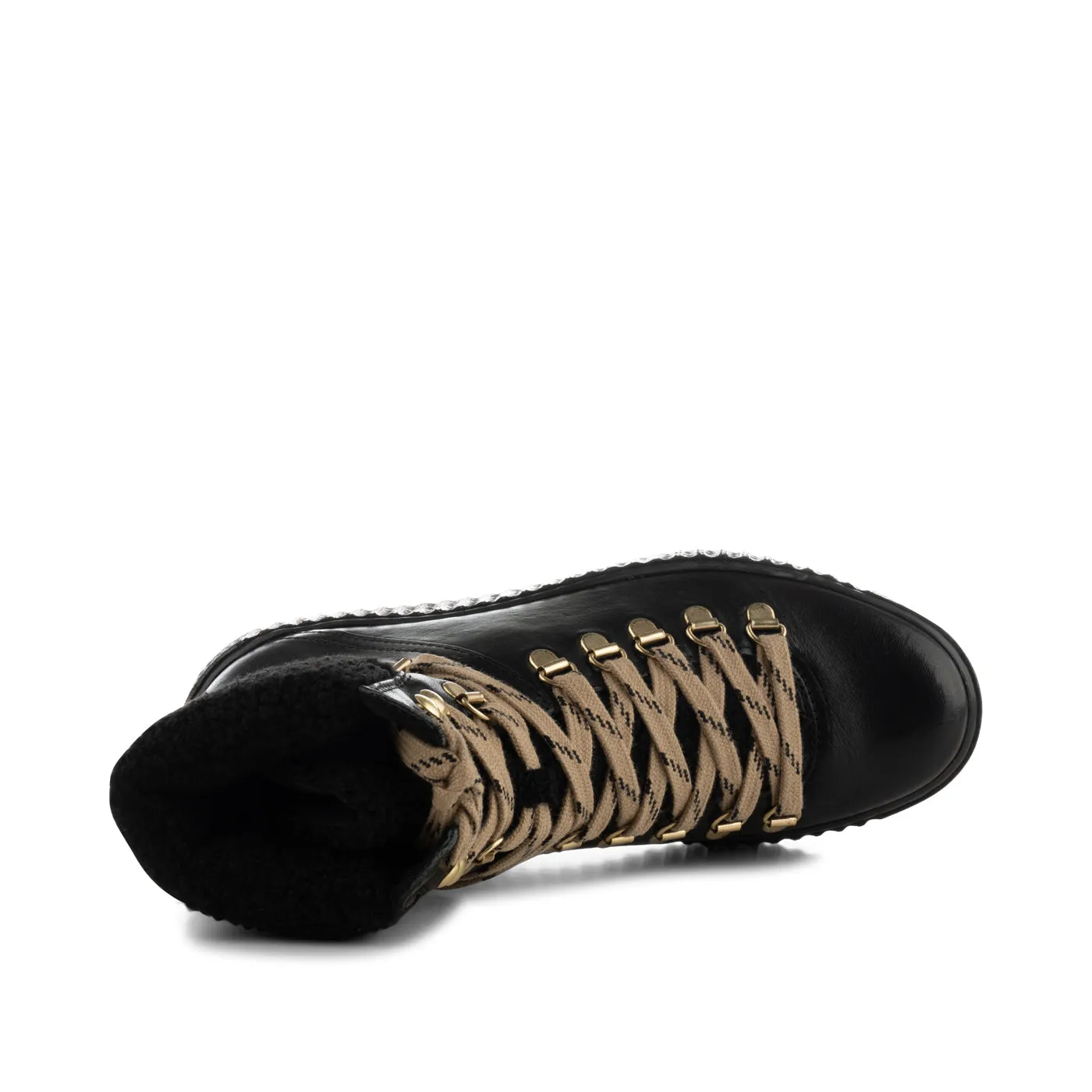 Agda boot leather warm - BLACK