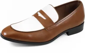 Amali Levi Two Tone Penny Loafer Slip-On Shoes for Men