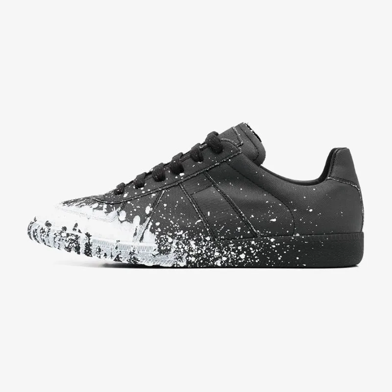 Artistic Paint-Splash Low-Top Sneakers