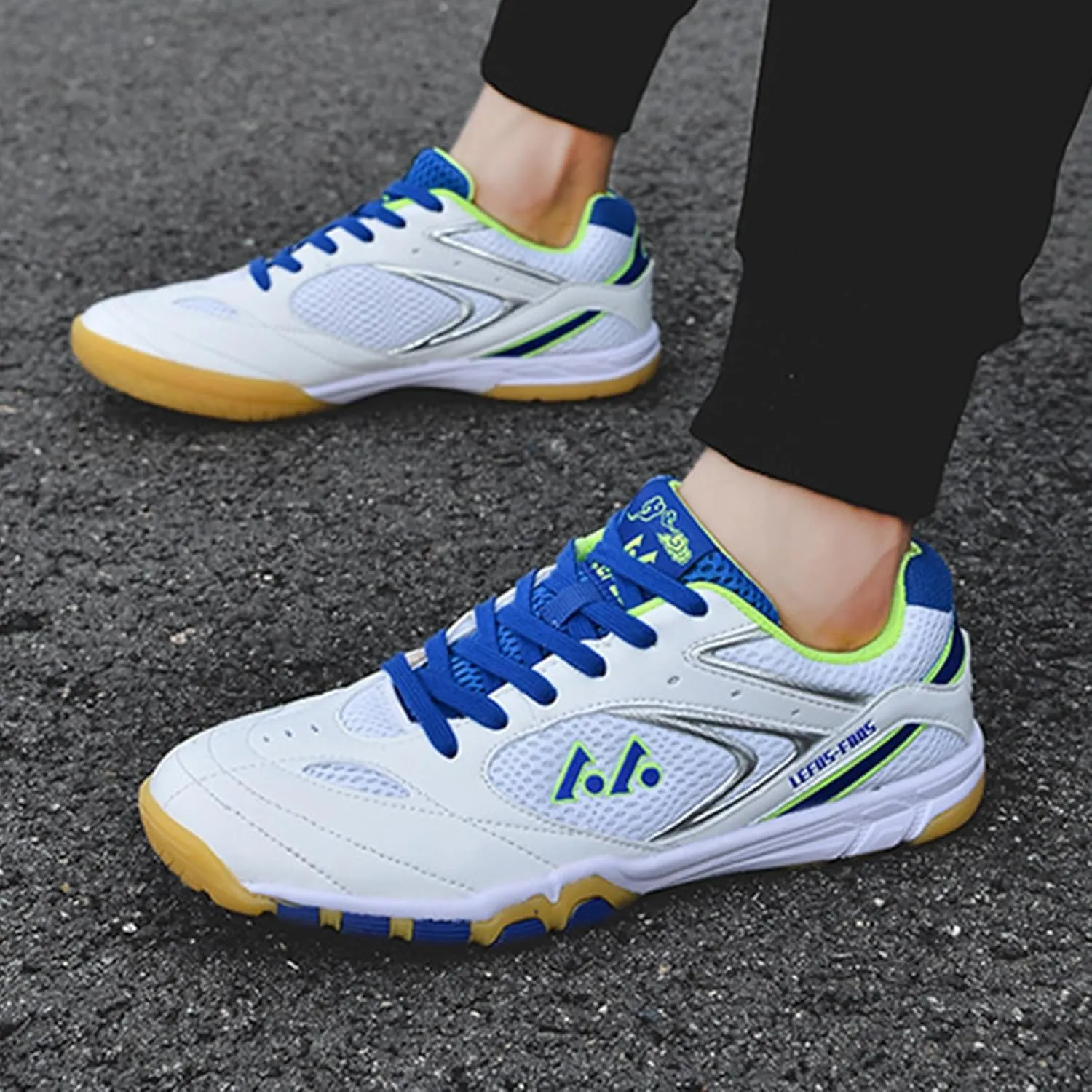 Badminton Tennis Shoes Mens Women Lightweight Breathable Anti-Slip for Racketball Squash Volleyball Indoor Fitness Training