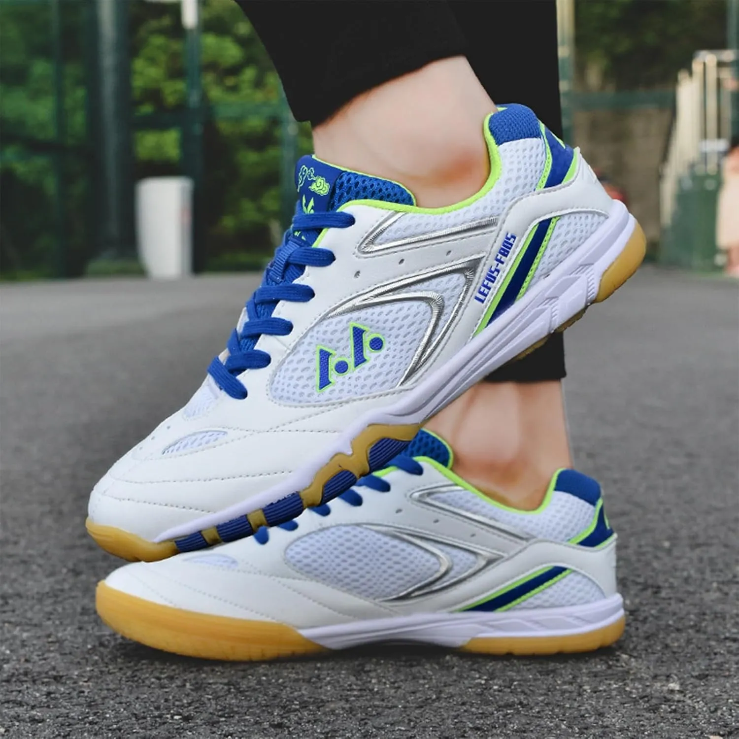 Badminton Tennis Shoes Mens Women Lightweight Breathable Anti-Slip for Racketball Squash Volleyball Indoor Fitness Training