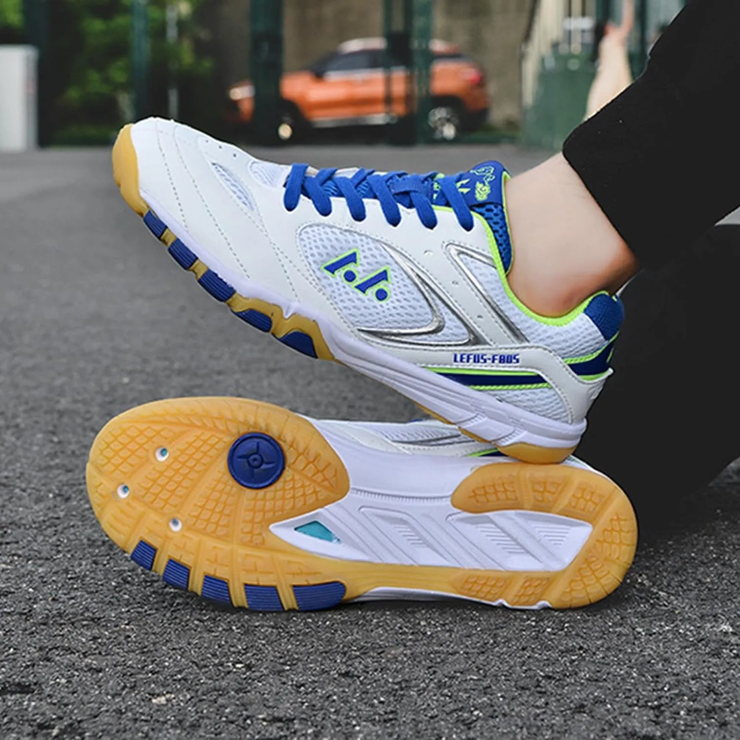 Badminton Tennis Shoes Mens Women Lightweight Breathable Anti-Slip for Racketball Squash Volleyball Indoor Fitness Training