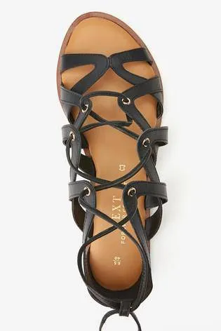 Black Forever Comfort® Gladiator Sandals