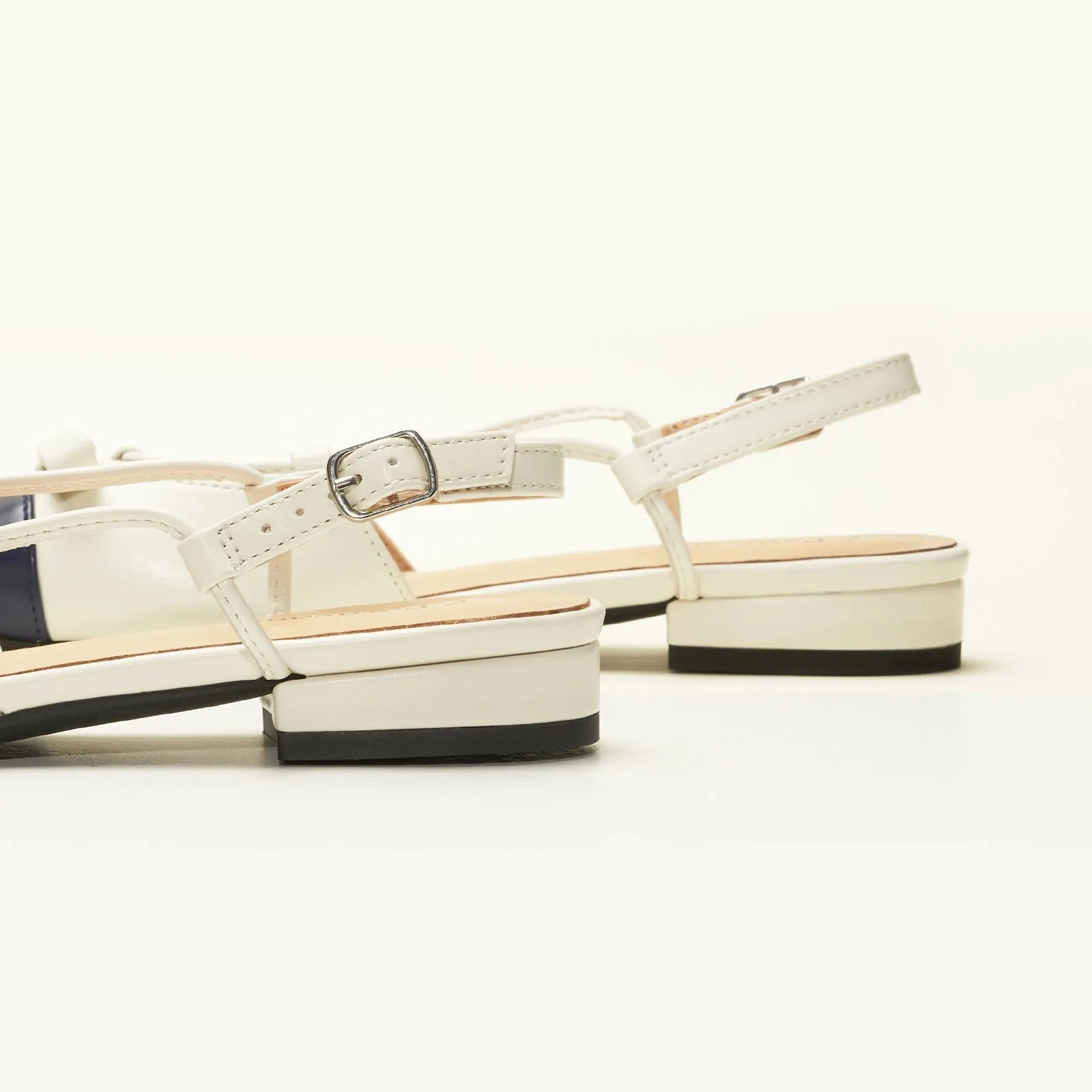 Bow Almond Toe Slingback Flats(Lena F)