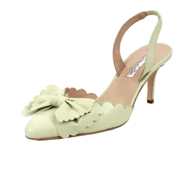 Bow Scallop Trim Slingback
