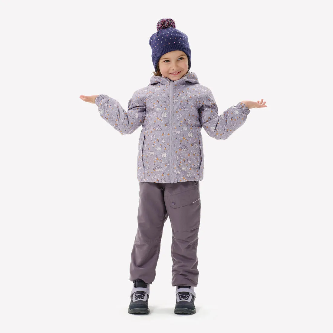 Children's warm water-repellent hiking trousers - SH100 - age 2-6