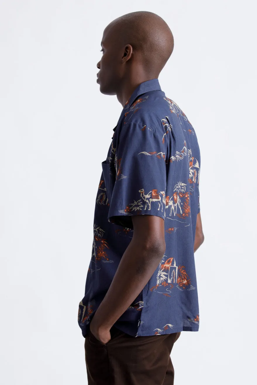 Cruze S/S Woven - Washed Navy/Ginger