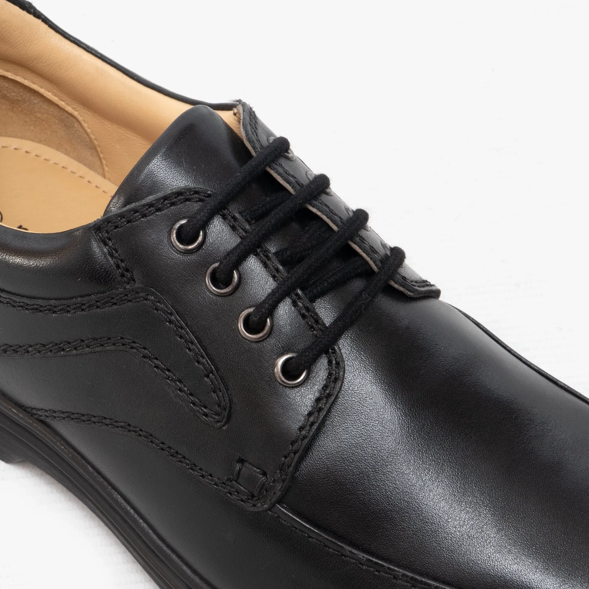 DERMOT Mens Extra Wide Fit Shoes Black