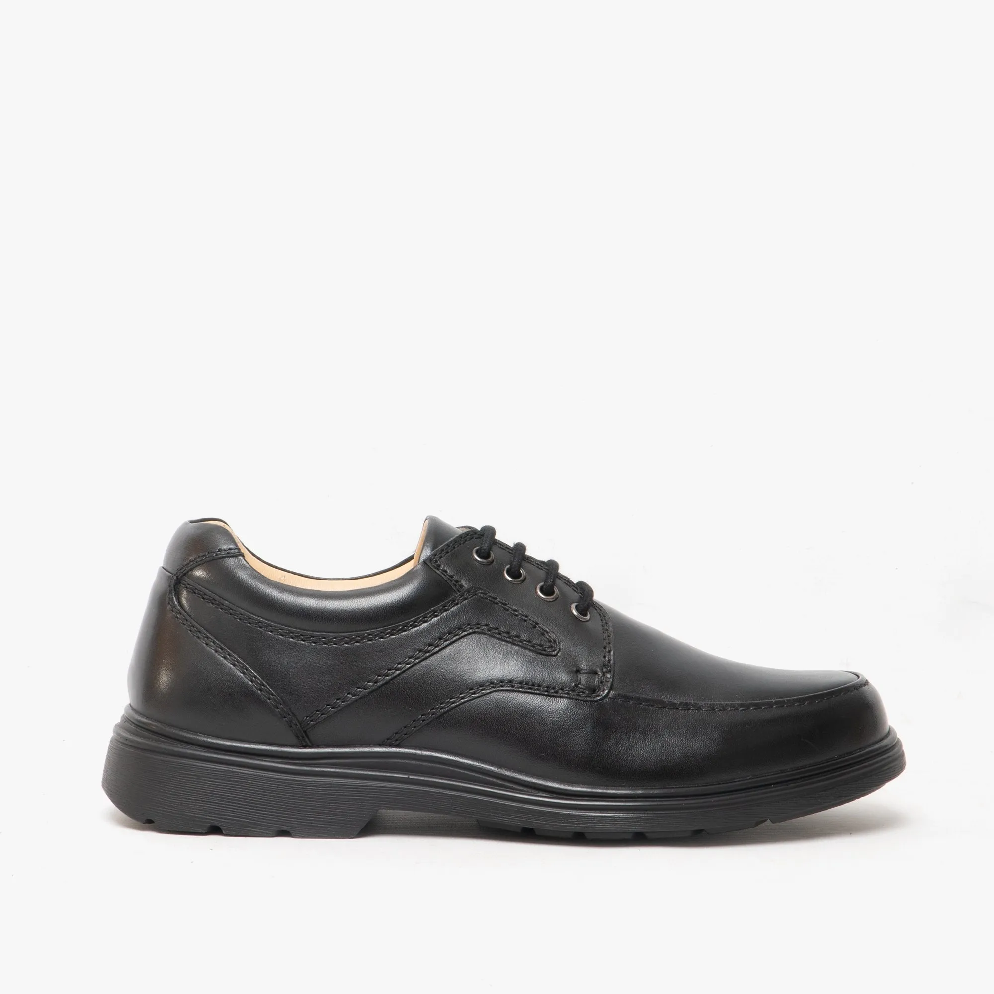 DERMOT Mens Extra Wide Fit Shoes Black
