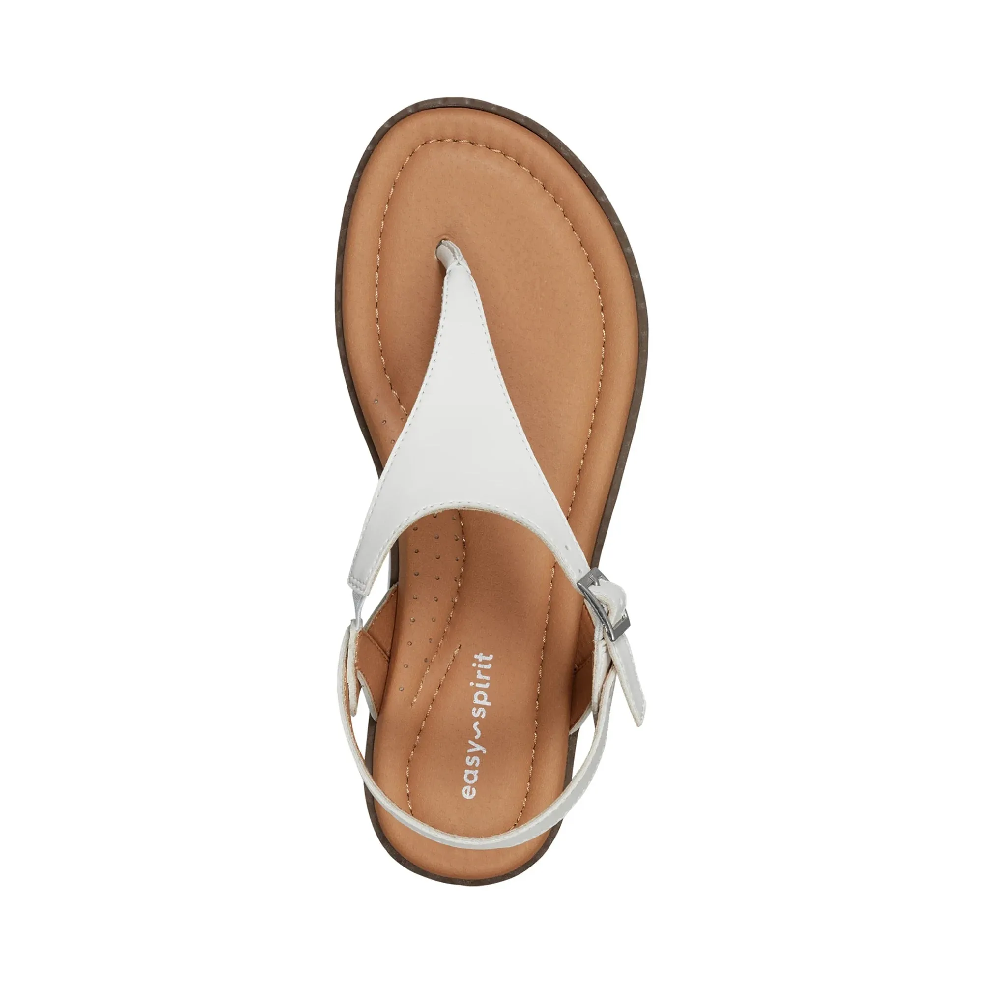 EASY SPIRIT LADIES FLAT SANDALS - WHITE SEREVAN3