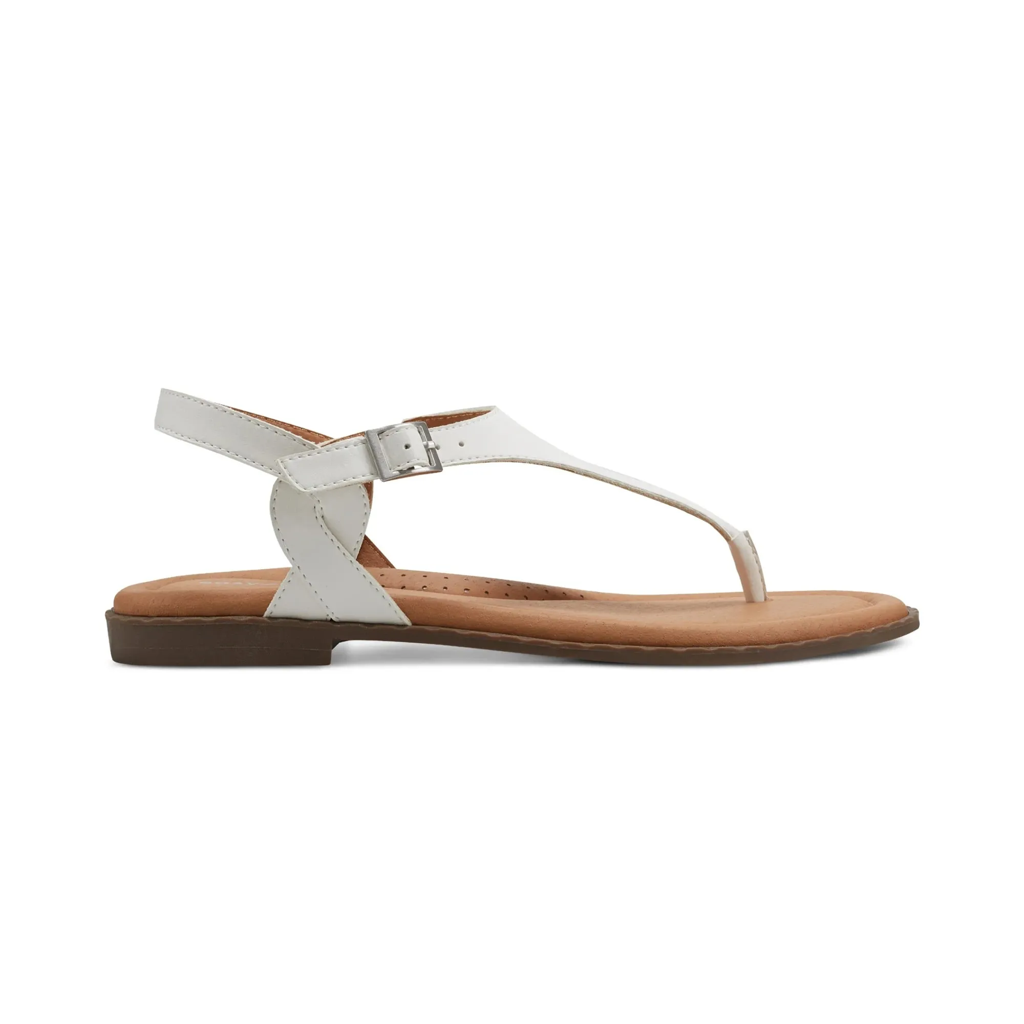EASY SPIRIT LADIES FLAT SANDALS - WHITE SEREVAN3