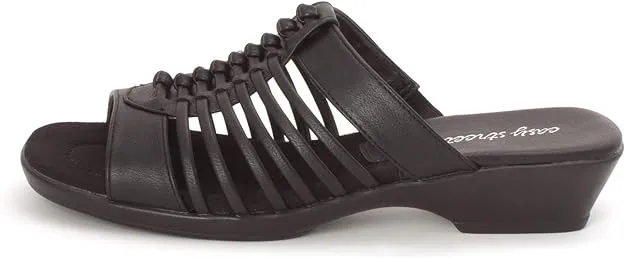 Easy Street Women's Nola Slip On Slide Sandals  Color Black Size 7M