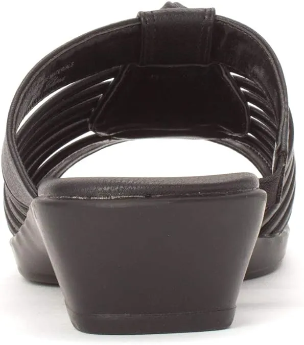 Easy Street Women's Nola Slip On Slide Sandals  Color Black Size 7M