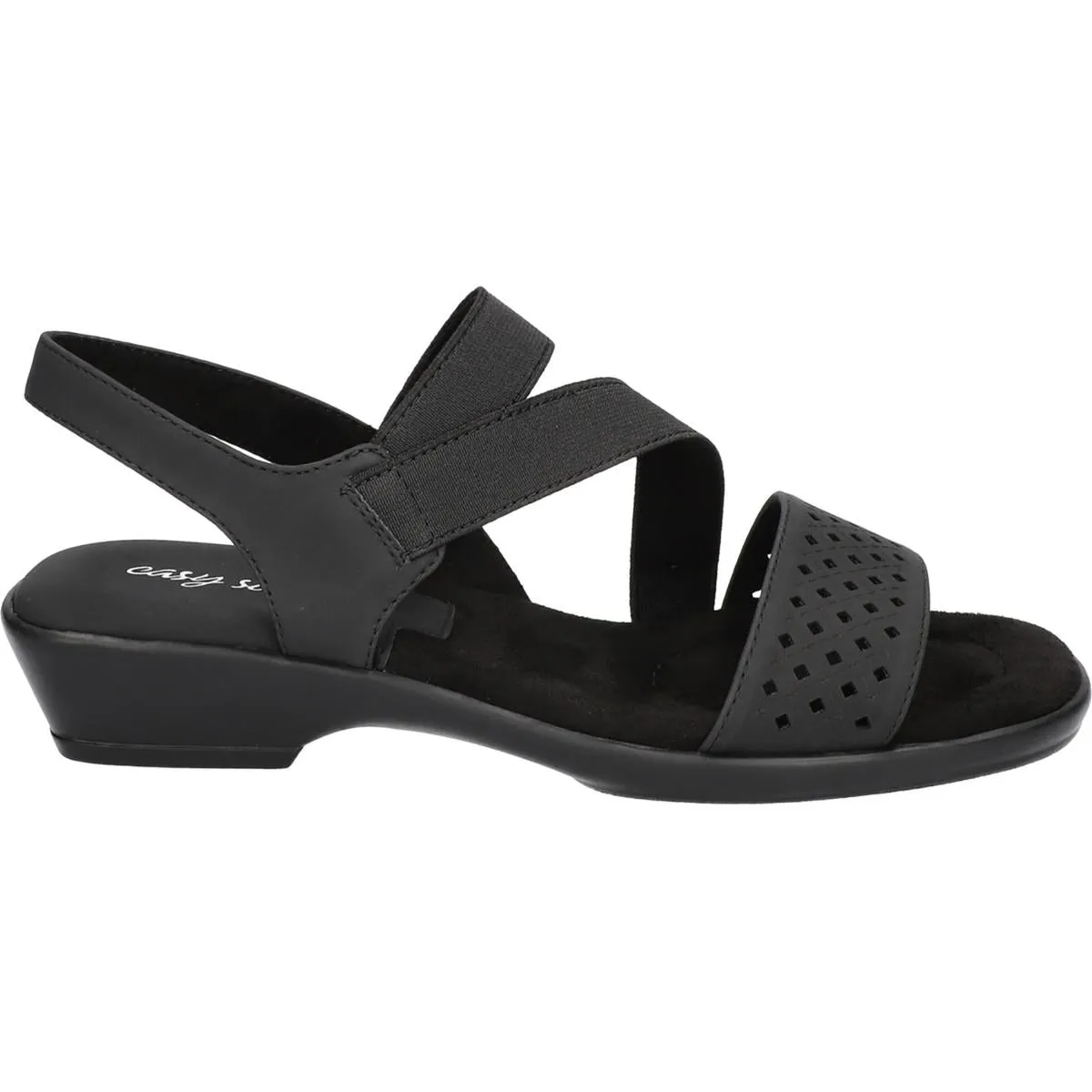 Easy Street Womens Ursina Faux Suede Ankle Strap Slingback Sandals