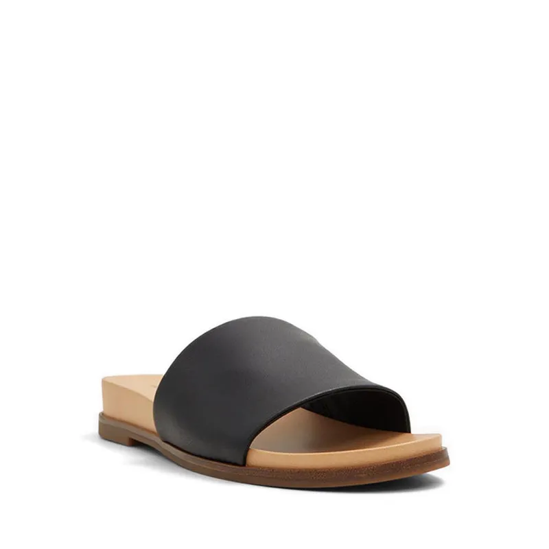 Elina Flat Sandals - Black