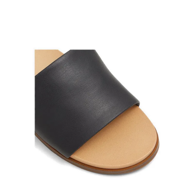 Elina Flat Sandals - Black