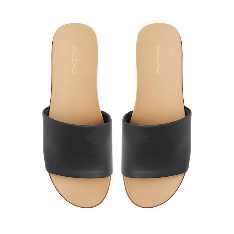 Elina Flat Sandals - Black