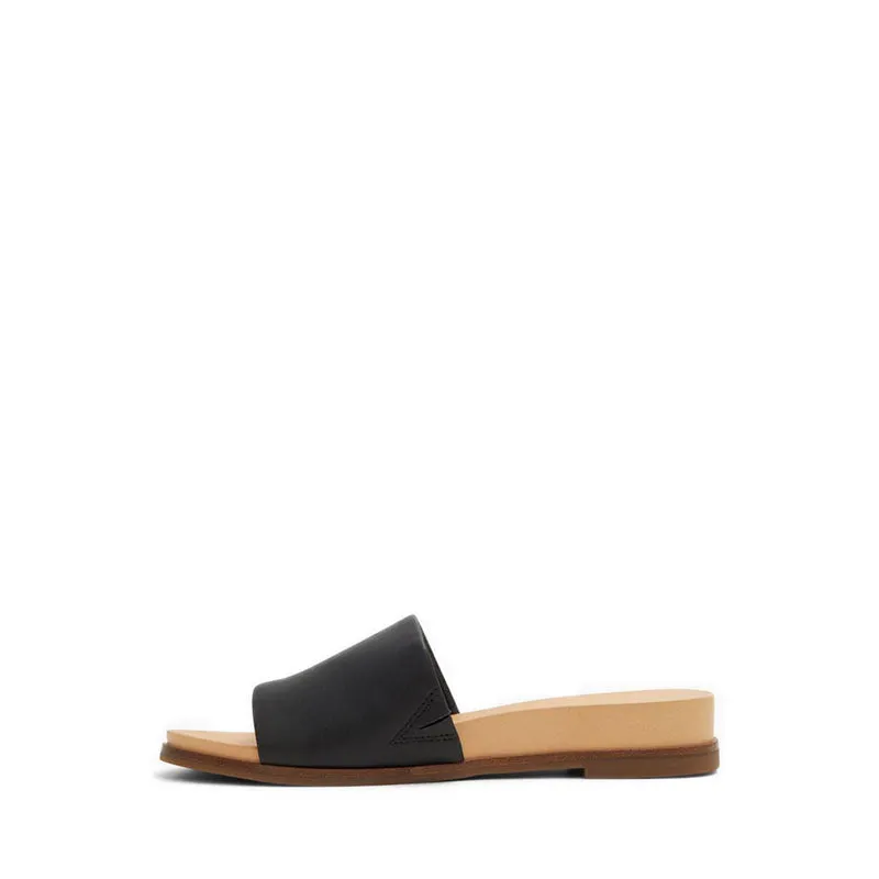 Elina Flat Sandals - Black