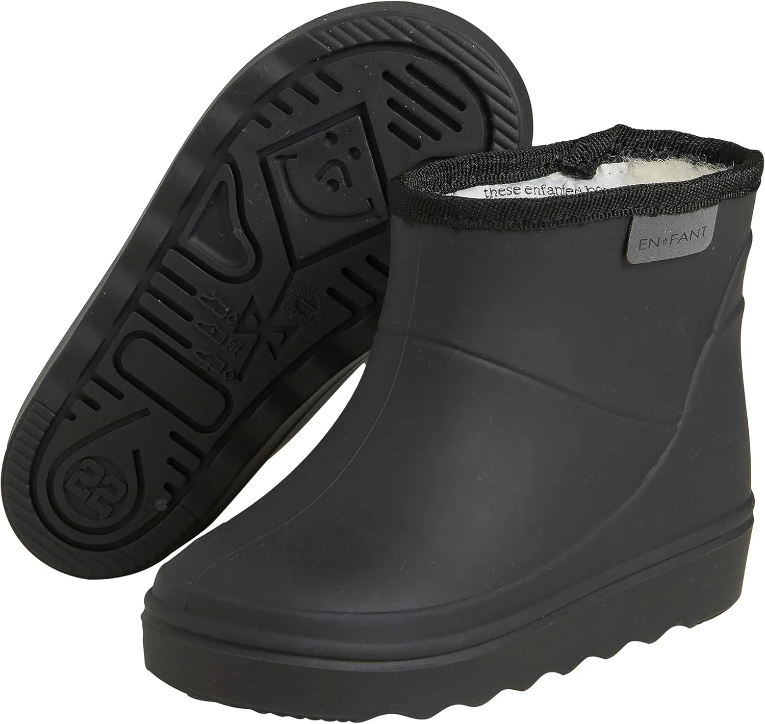 EnFant - PREMIUM Wool Lined Insulated Waterproof Winter Snow - Rain-Mud Boots - Sustainable and Recyclable NOTE: The boots run small. Please order 1  size larger