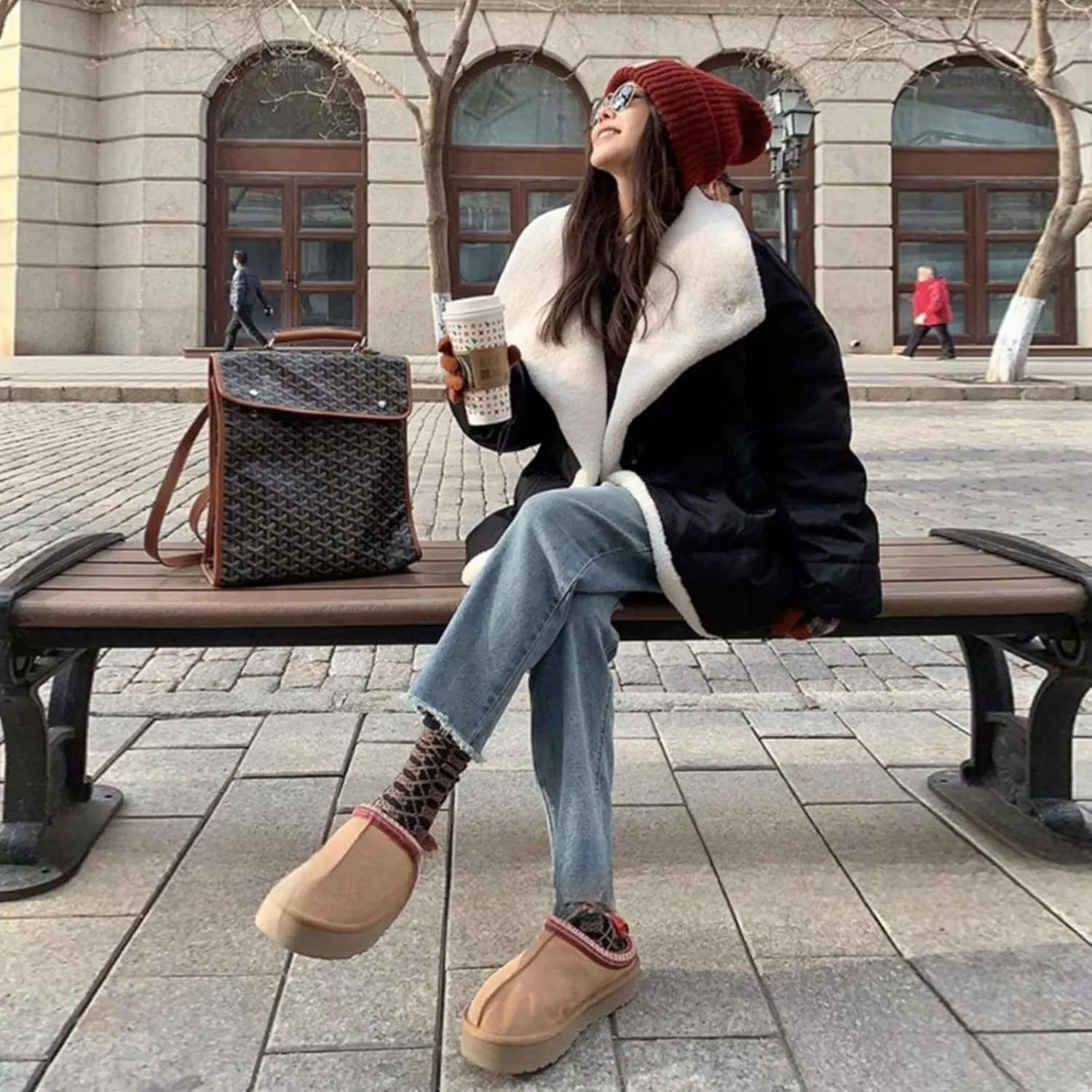 Fashion Winter Shaggy Platform Boots Children's Ankle Boots Little Kids Big Kids Wool Lined Slippers Girls Boys Warm Outdoor Indoor Home Anti-slip Trendy Mini Boots