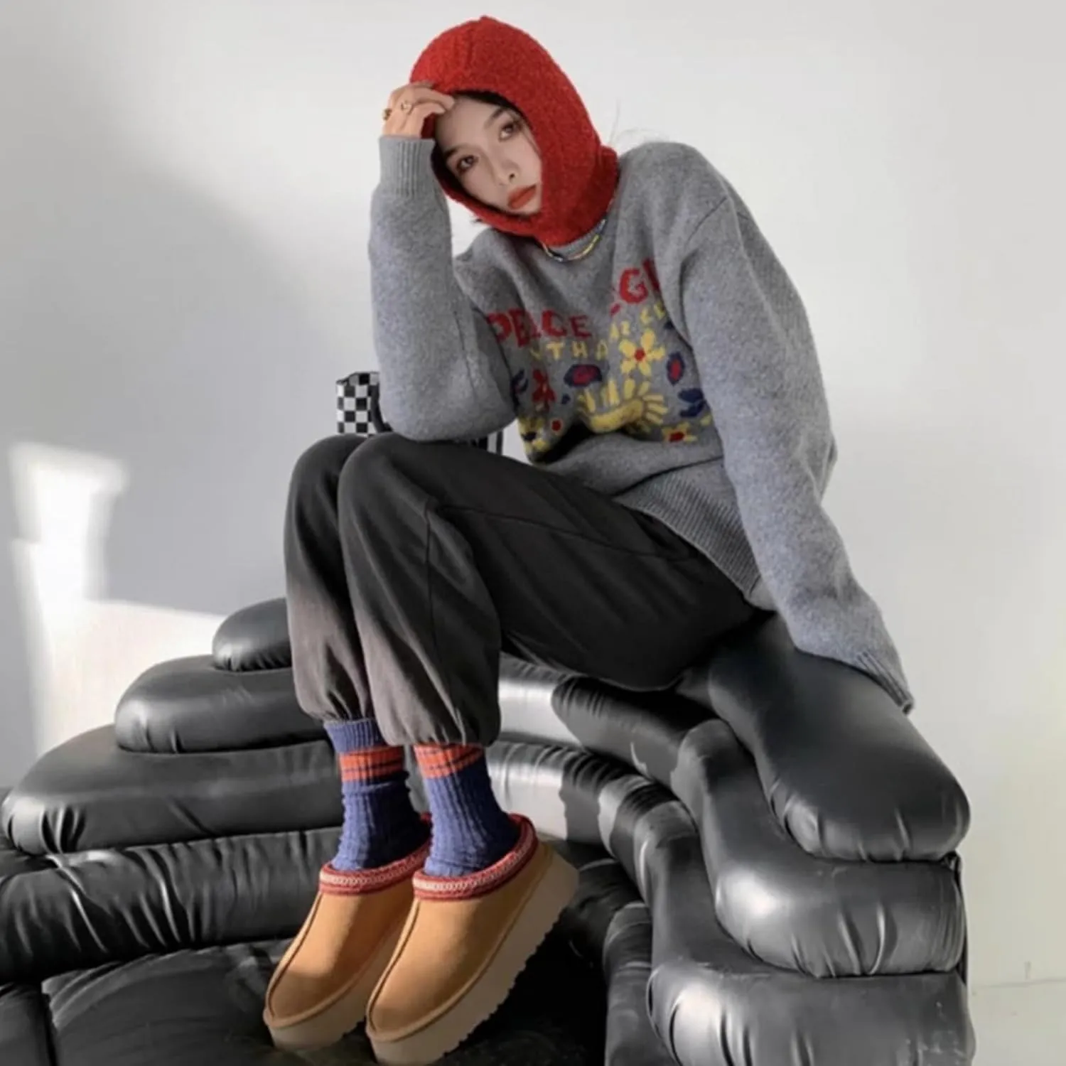 Fashion Winter Shaggy Platform Boots Children's Ankle Boots Little Kids Big Kids Wool Lined Slippers Girls Boys Warm Outdoor Indoor Home Anti-slip Trendy Mini Boots