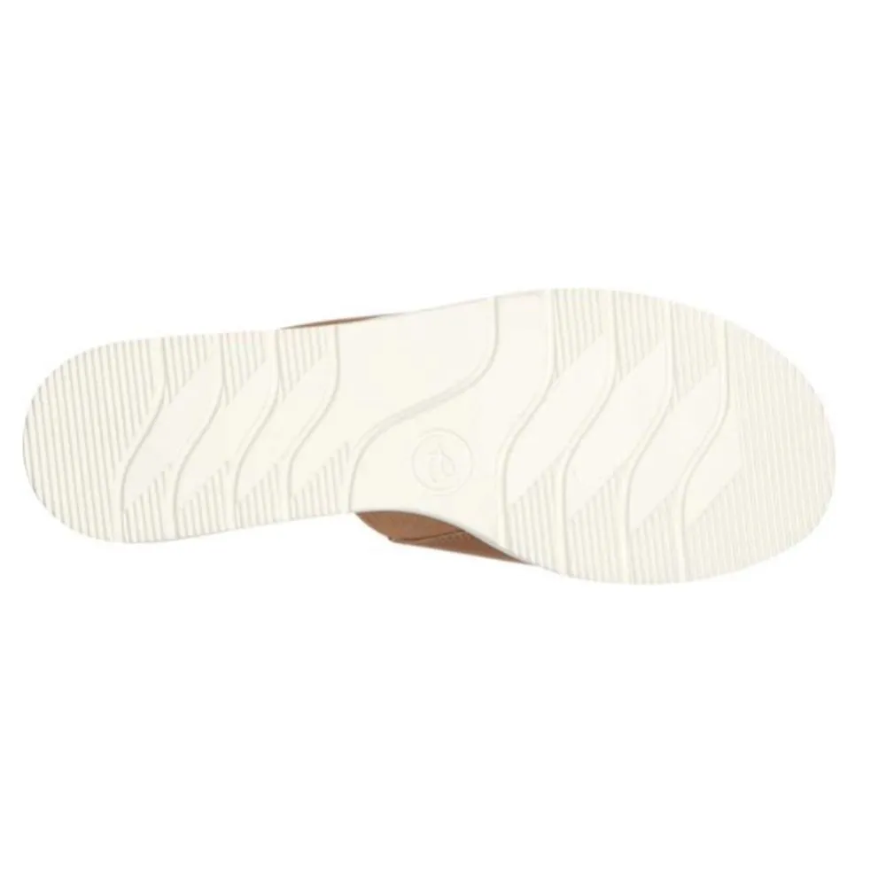 Flora Medium Brown Leather Easy Spirit Slide Sandals