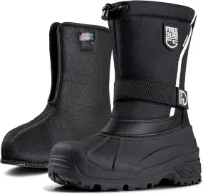 FREE SOLDIER Mens Snow Boots Insulated Waterproof Hiking Winter Shoes Nonslip Outdoor Ankle Cold Weather Boots