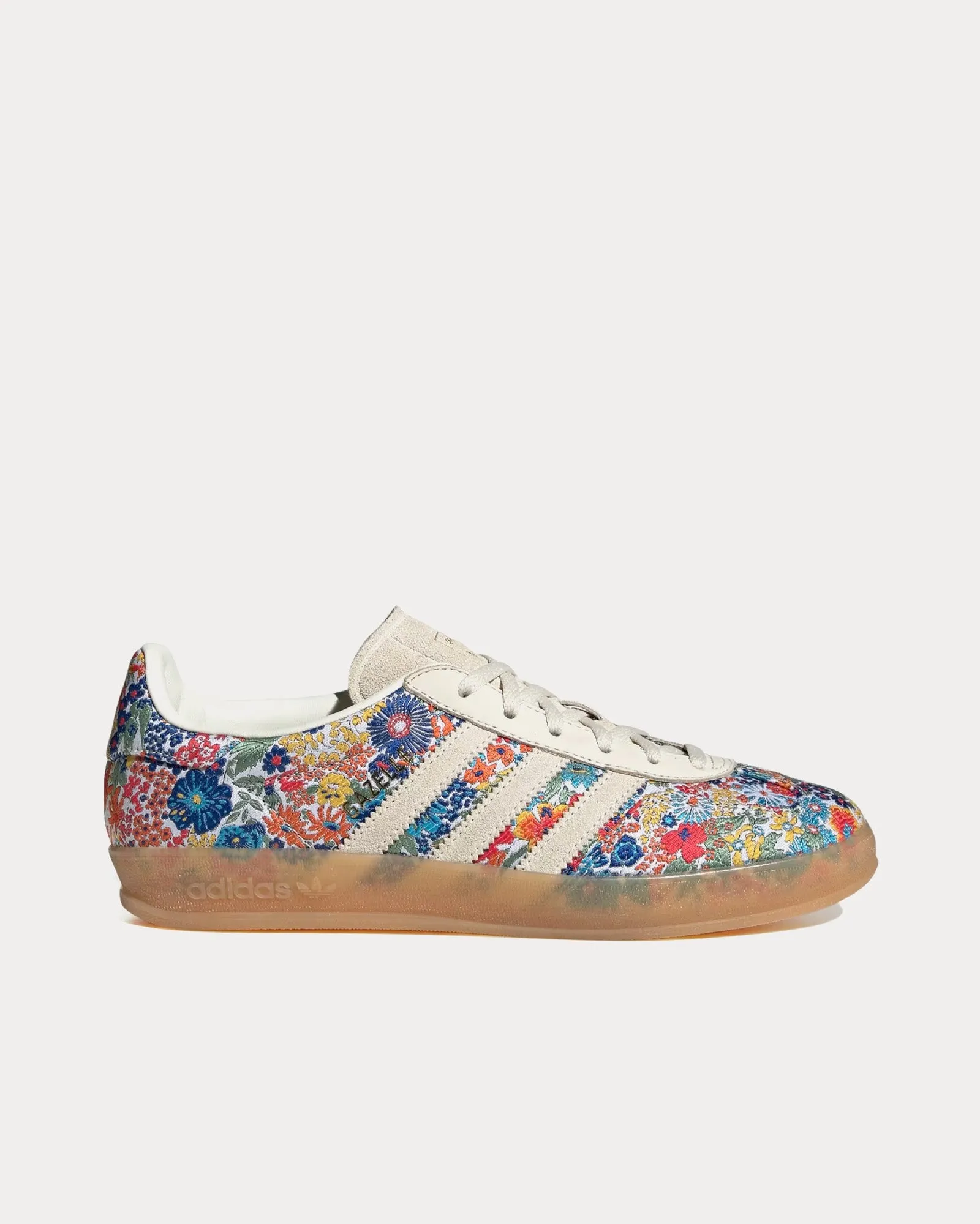 Gazelle Indoor Liberty London Print Off White / Gum / Collegiate Green Low Top Sneakers