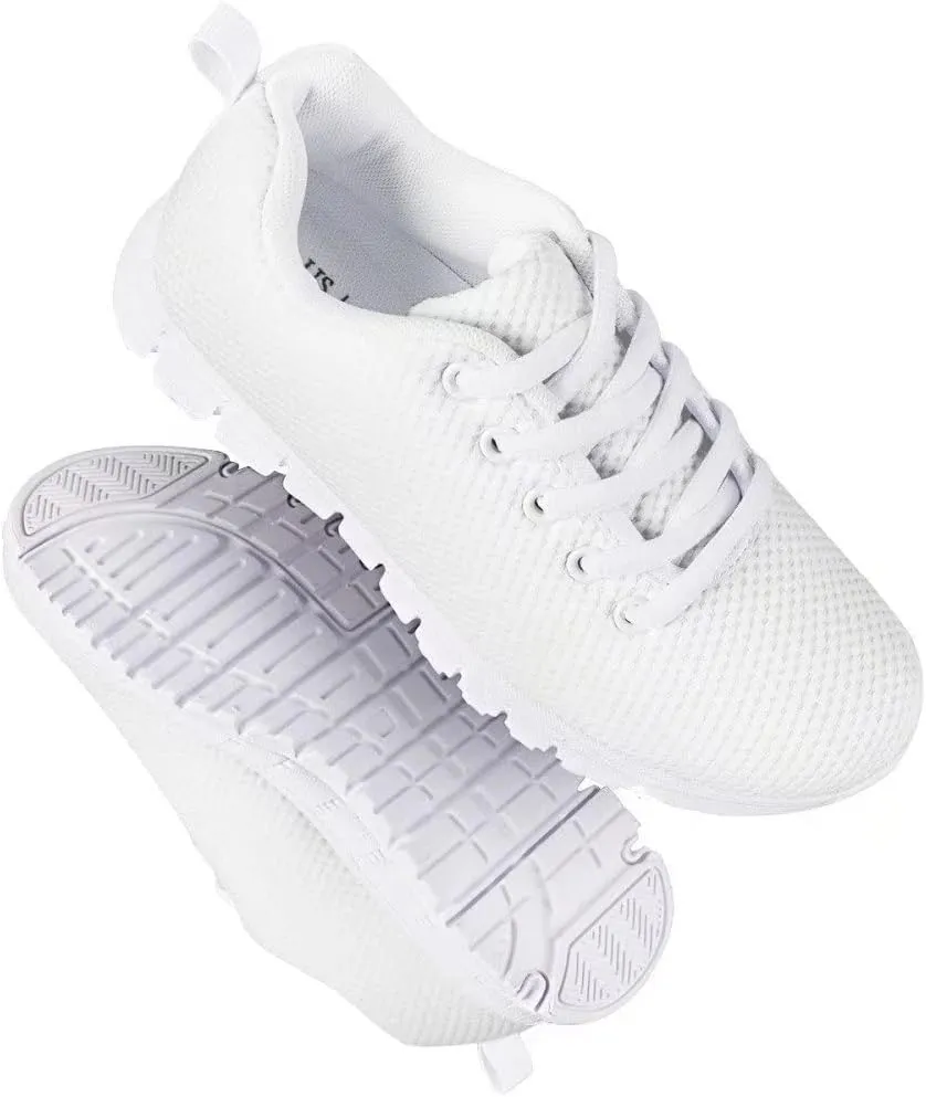 GIFTPUZZ Boys Grils Casual Shoes Sport Tennis Running Athletic Walking Sneakers Platform Flats