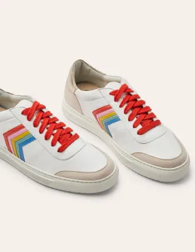 Helen Chevron Trainers-White/Firecracker/Rainbow