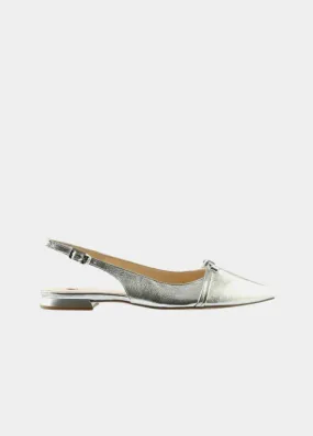 Hogl Luxurious Metallic Silver Slingbacks