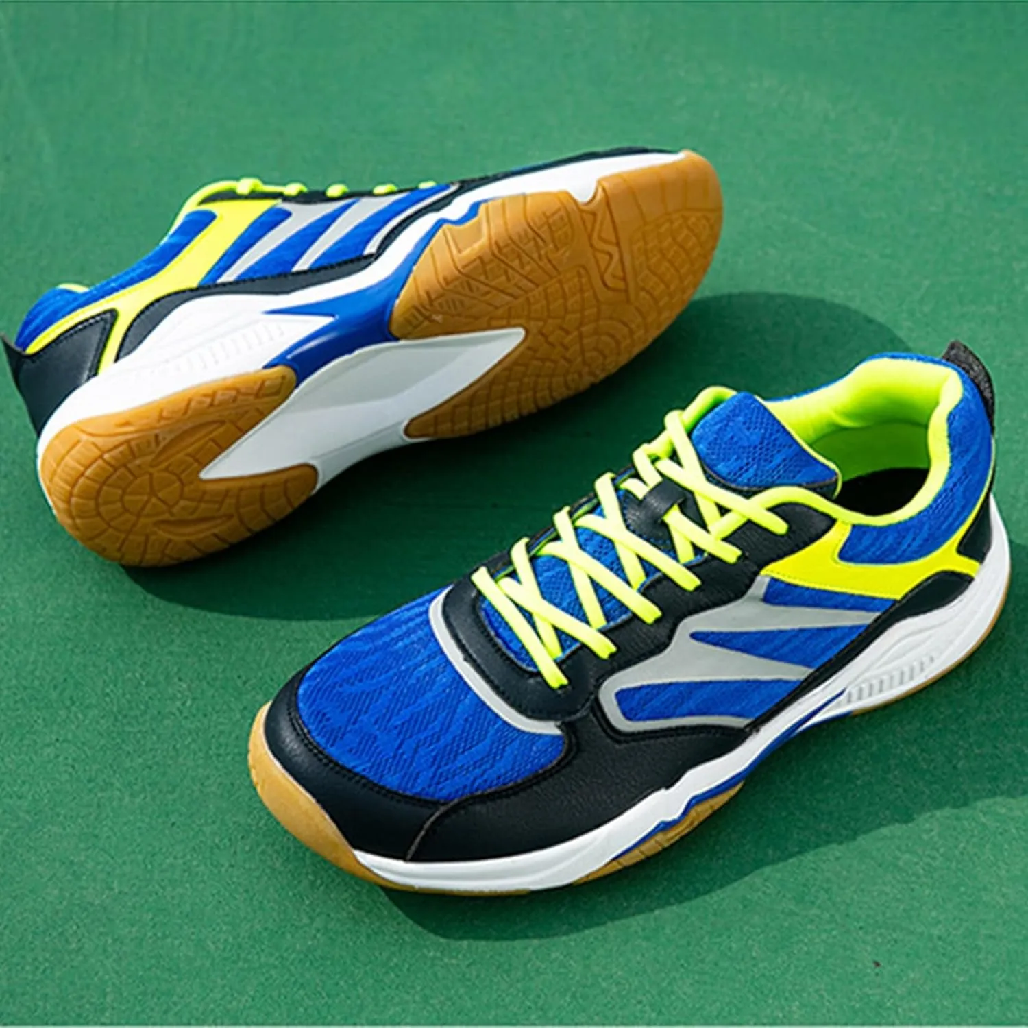 Indoor Court Shoes Mens for Tennis, Non Slip Comfort Lightweight Badminton Table Tennis Sneakers for Volleyball Pickleball Women Boys and Girls