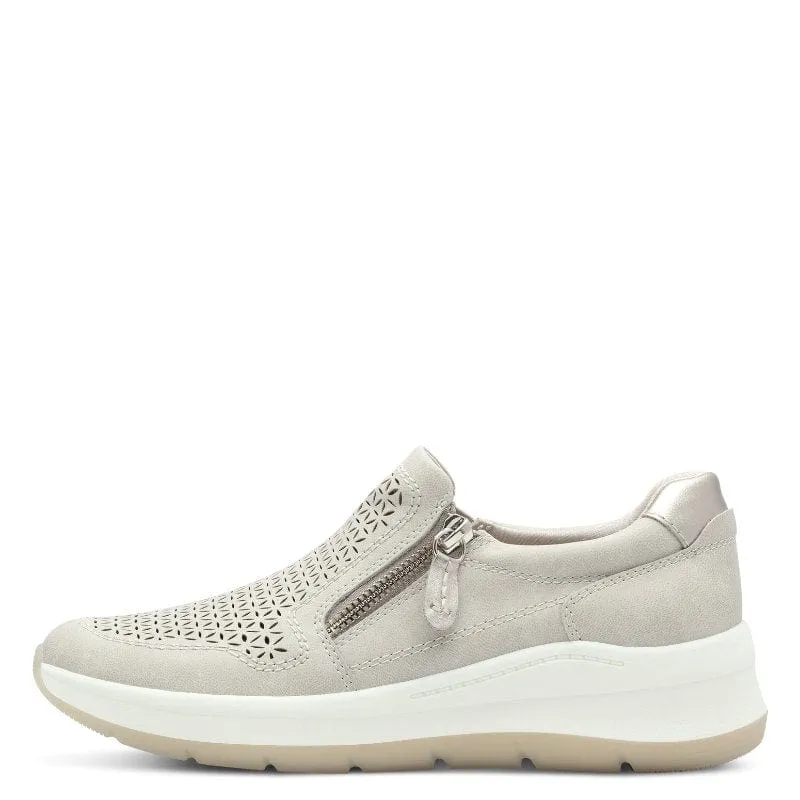 Jana Womens Beige Softline Fashion Trainer 8-24767-44