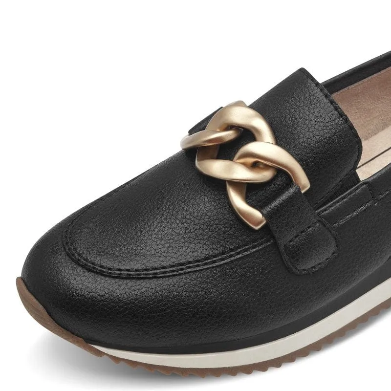 Jana Womens Black Softline Loafer 8-24766-42