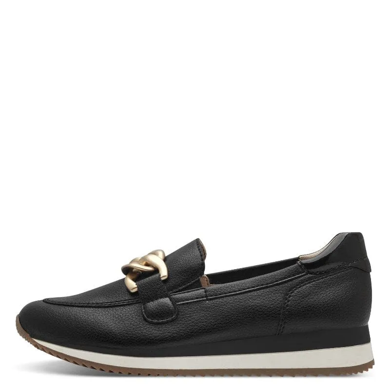 Jana Womens Black Softline Loafer 8-24766-42