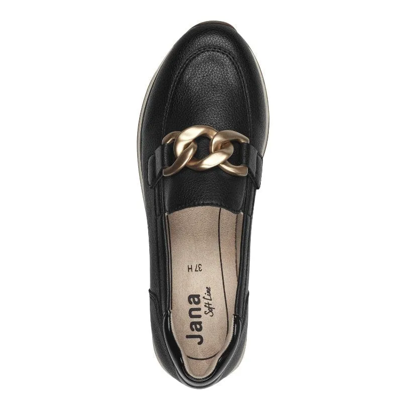 Jana Womens Black Softline Loafer 8-24766-42