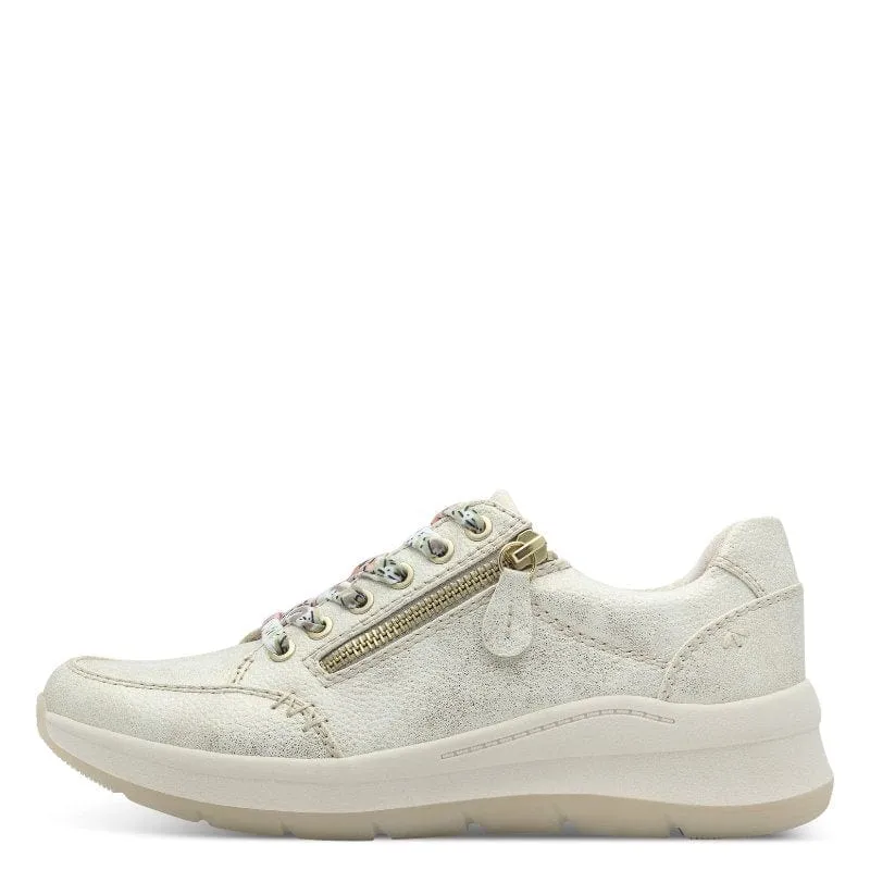 Jana Womens Gold Softline Fashion Trainer 8-23780-44