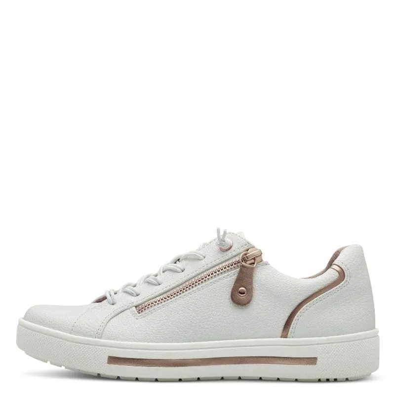 Jana Womens White Softline Fashion Trainer - 8-23660-42