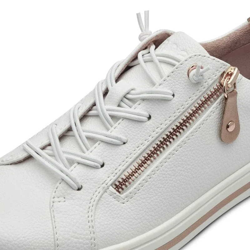 Jana Womens White Softline Fashion Trainer - 8-23660-42