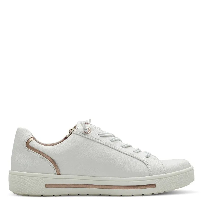 Jana Womens White Softline Fashion Trainer - 8-23660-42