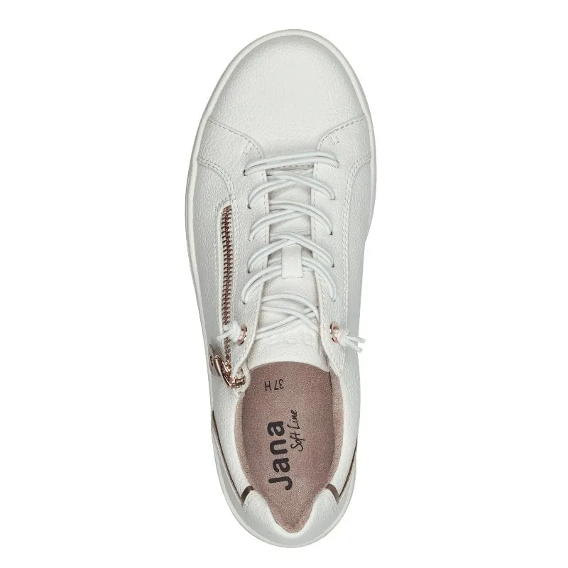 Jana Womens White Softline Fashion Trainer - 8-23660-42