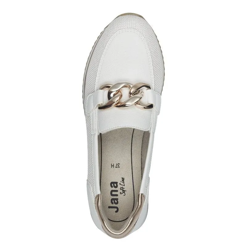 Jana Womens White Softline Loafer 8-24766-42
