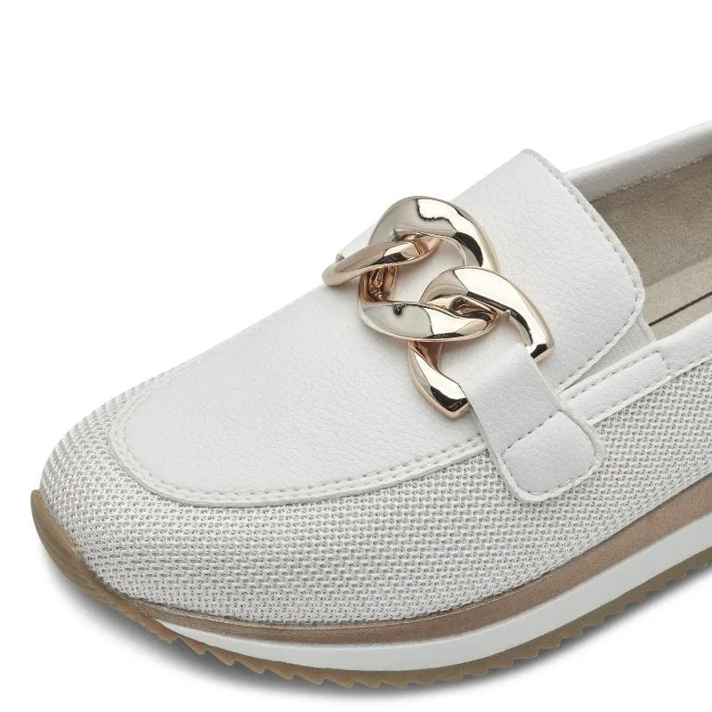 Jana Womens White Softline Loafer 8-24766-42