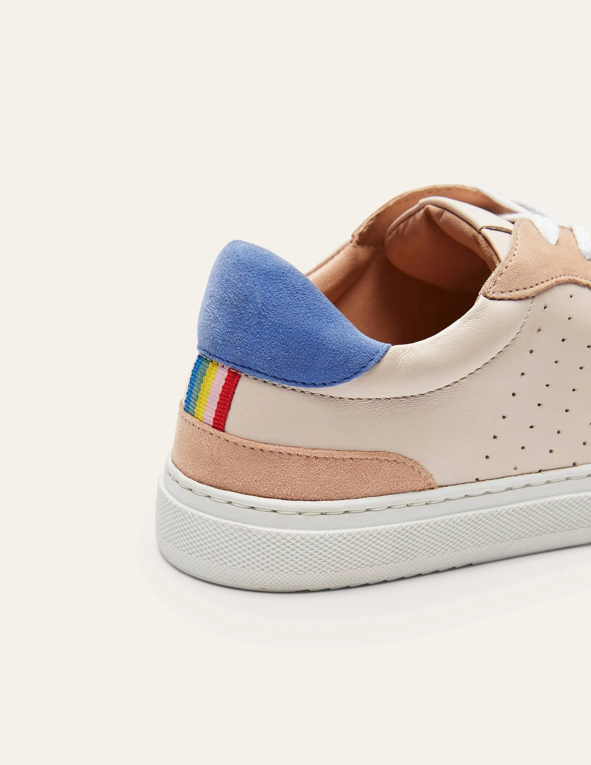 Lace Up Leather Trainers-Firecracker