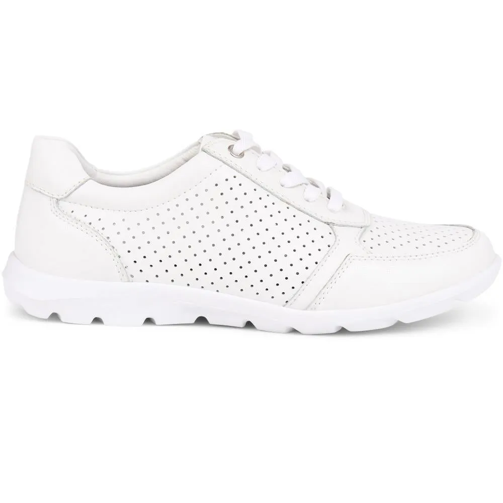 Leather Lace-Up Trainers  - BRK39034 / 325 105