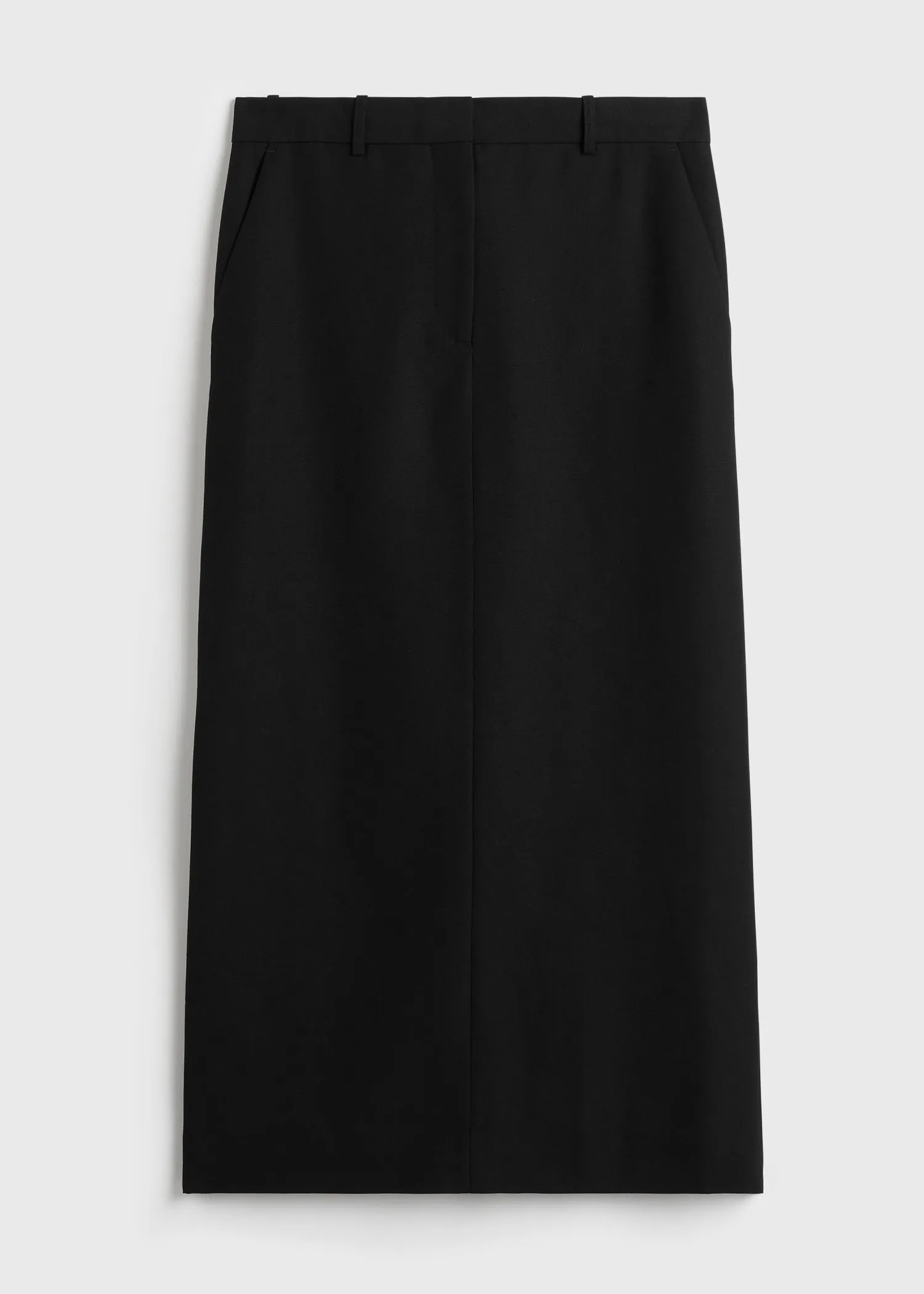 Low-waist straight skirt black petite